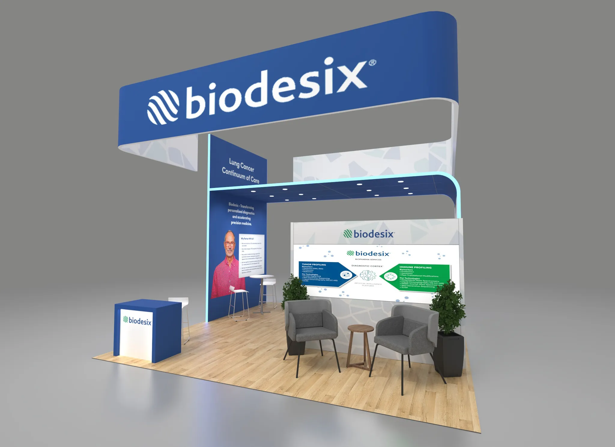 20x20 Island booth design by Condit Exhibits